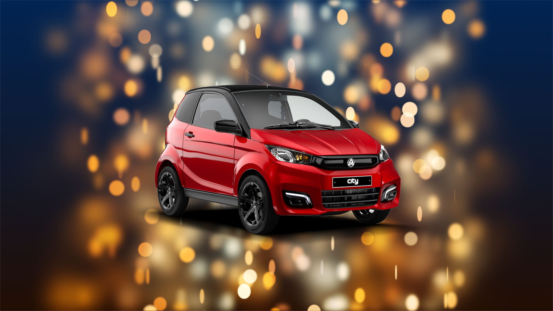 Aixam City Sport Rossa con Tetto Nero